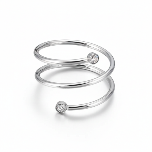 Luna Spiral Ring