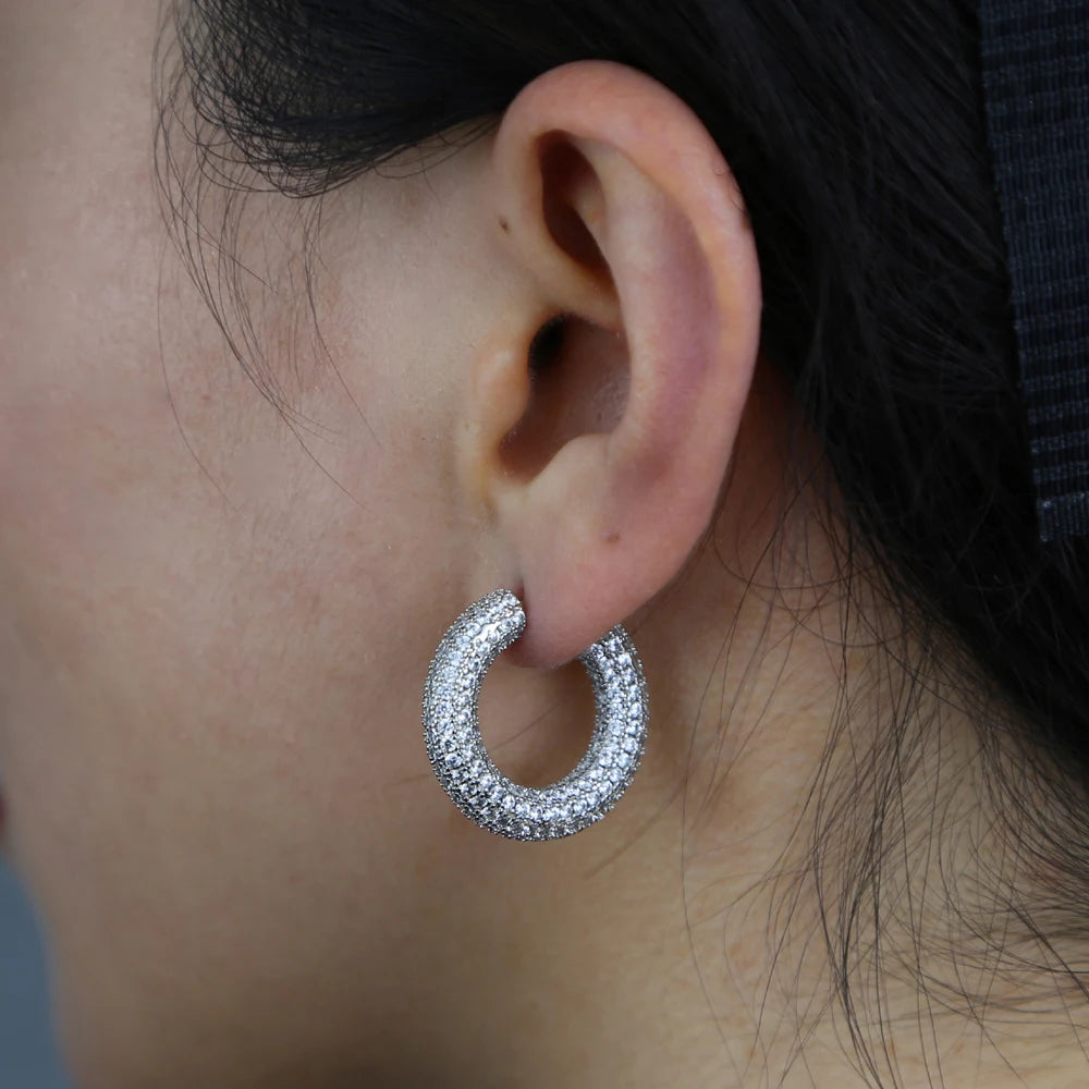 Sparkling Hoop Earrings