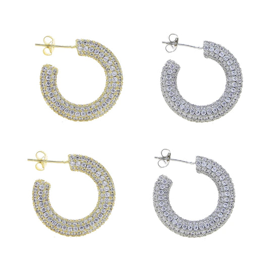 Sparkling Hoop Earrings
