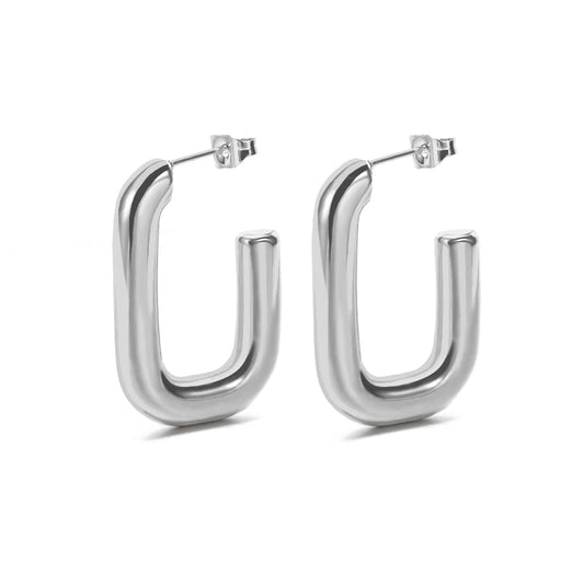 Aria Square Hoop Earrings