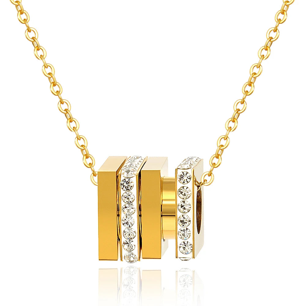 Trinity Square Pendant Necklace