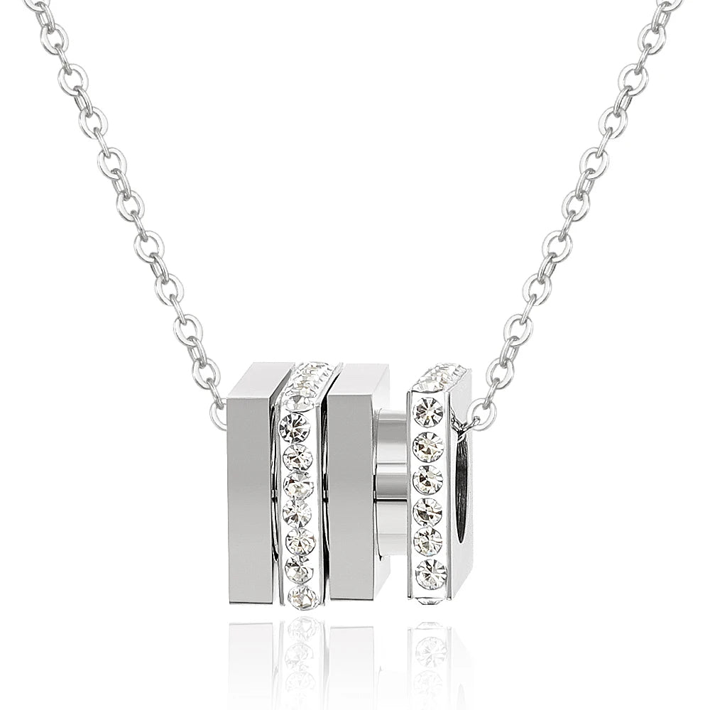 Trinity Square Pendant Necklace