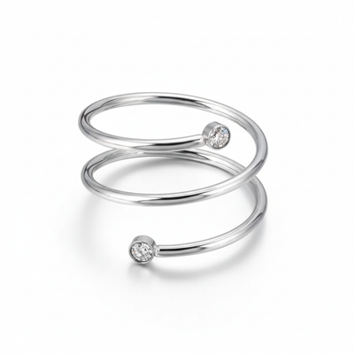 Luna Spiral Ring