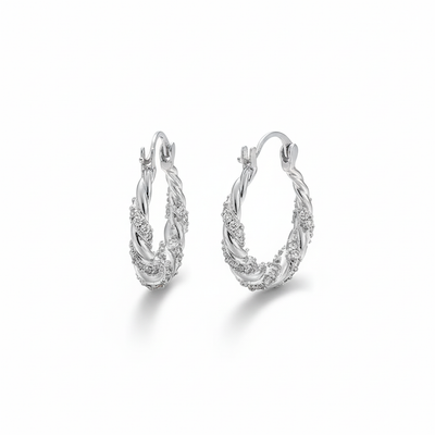 Twisted Laurel Hoop Earrings