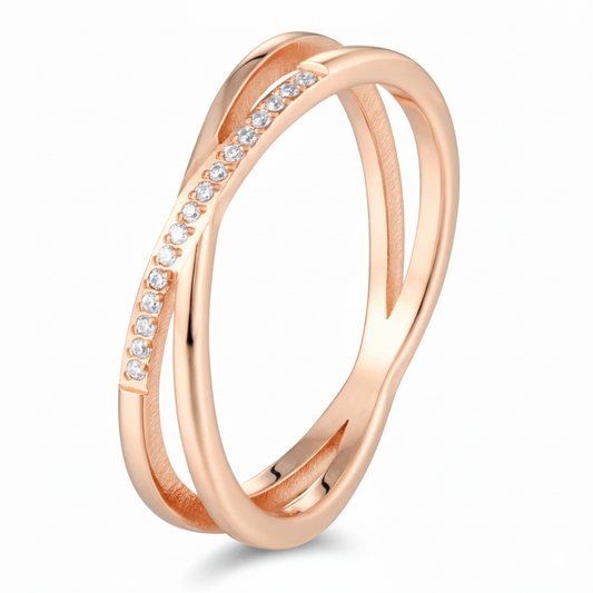 Nova Rose Crossover Ring