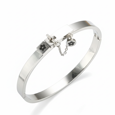 Fleur Charm Lock Bangle
