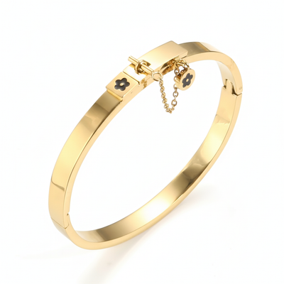Fleur Charm Lock Bangle