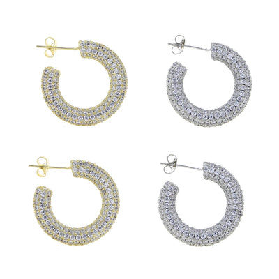 Sparkling Hoop Earrings