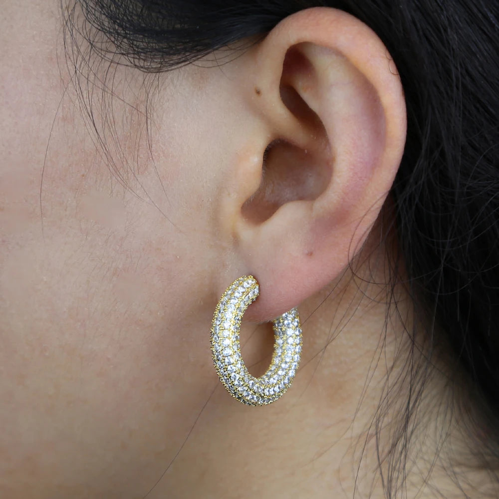 Sparkling Hoop Earrings