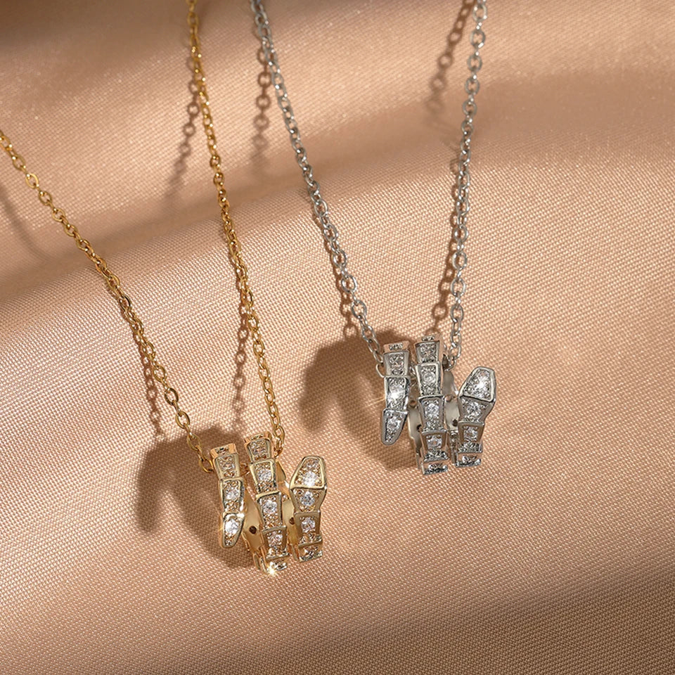 Serpent Diamond Necklace
