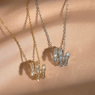 Serpent Diamond Necklace