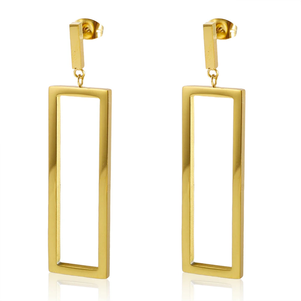 Elara Rectangle Drop Earrings