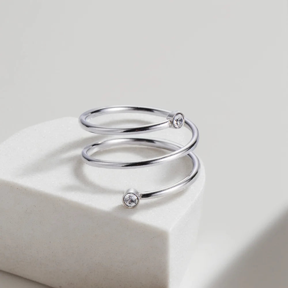 Luna Spiral Ring