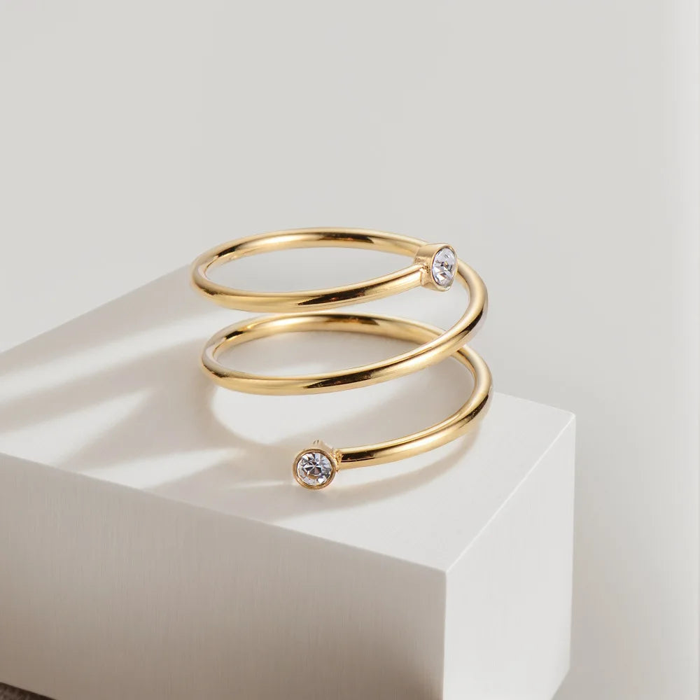 Luna Spiral Ring