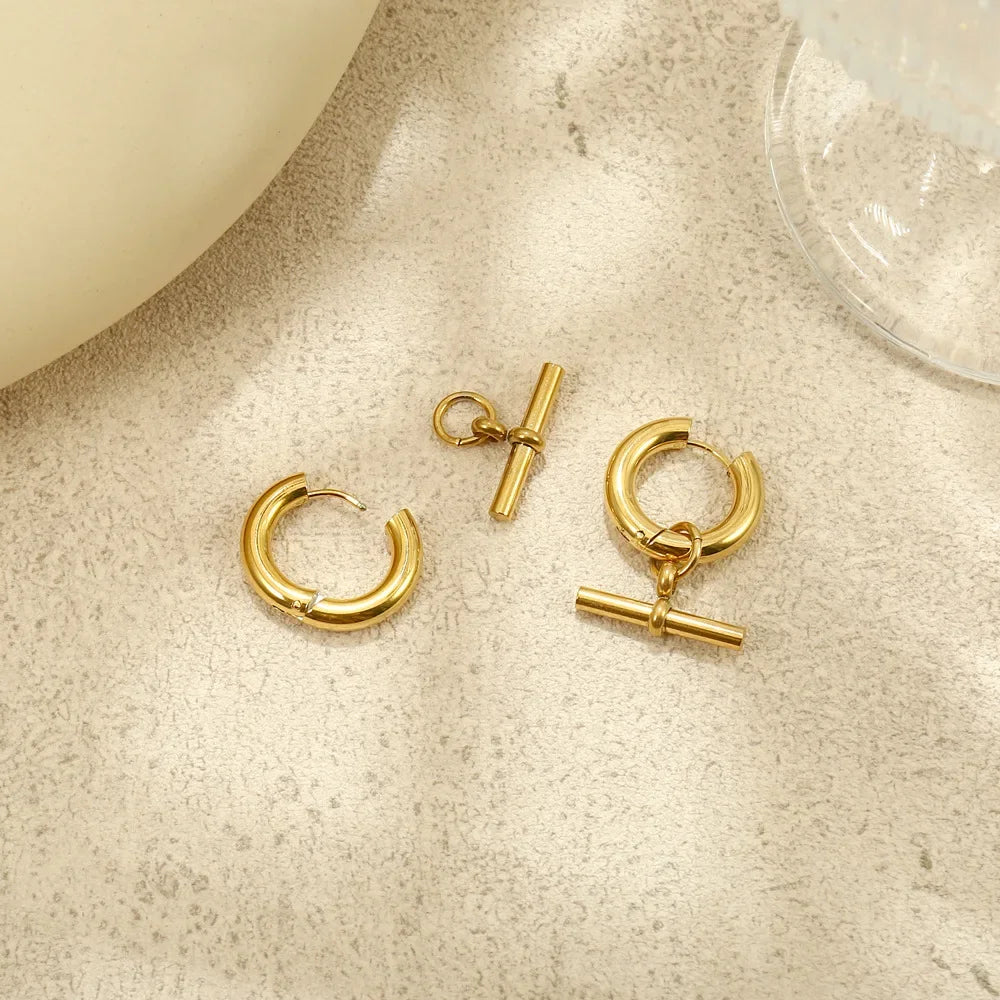 Sorella T-Bar Hoop Earrings