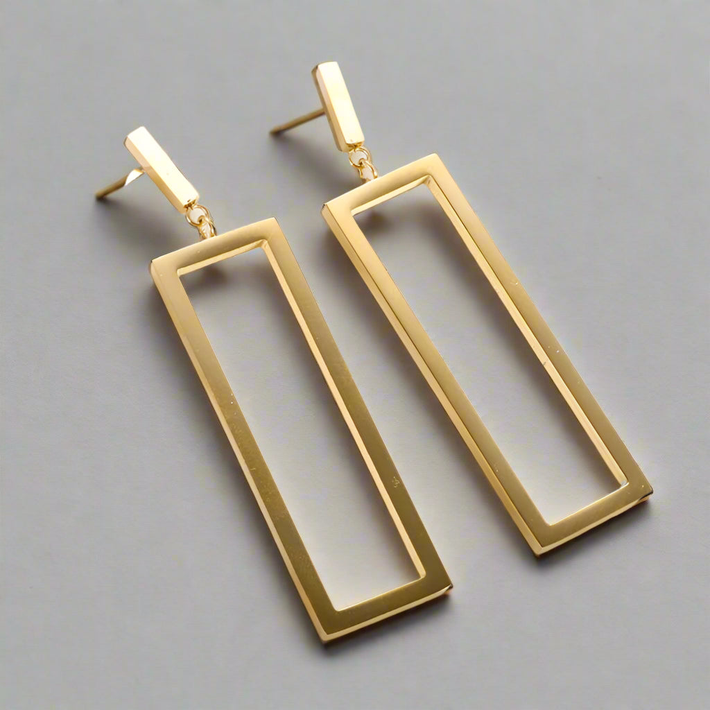 Elysia Rectangle Drop Earrings