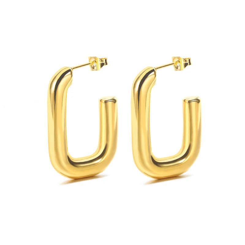 Aria Square Hoop Earrings