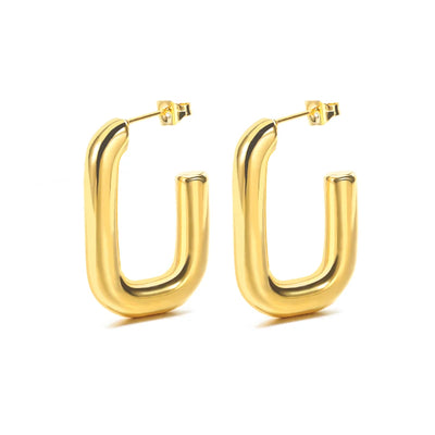 Aria Square Hoop Earrings