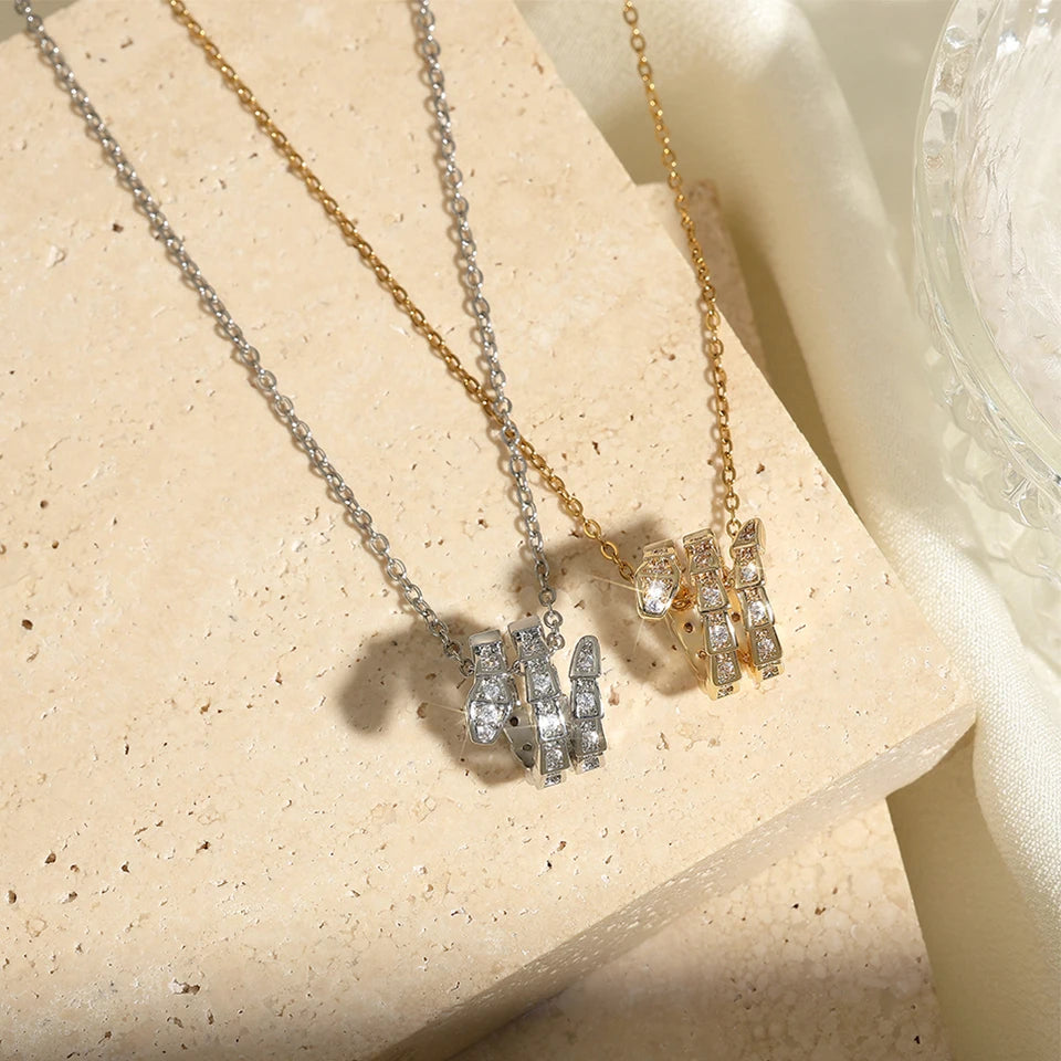 Serpent Diamond Necklace