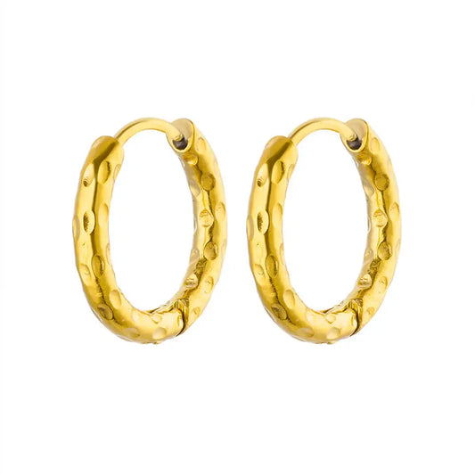 Selene Textured Hoops