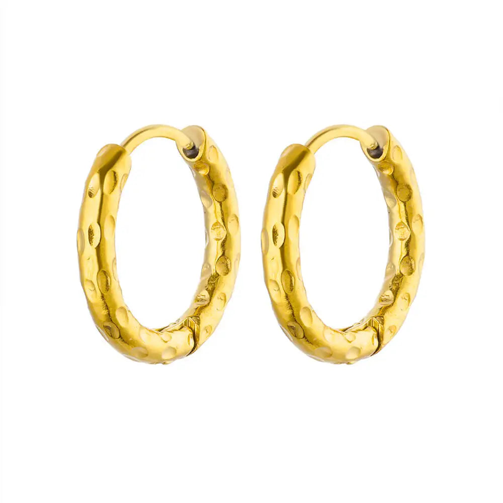 Selene Textured Hoops