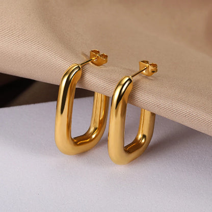 Aria Square Hoop Earrings