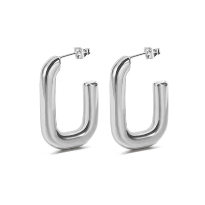 Aria Square Hoop Earrings