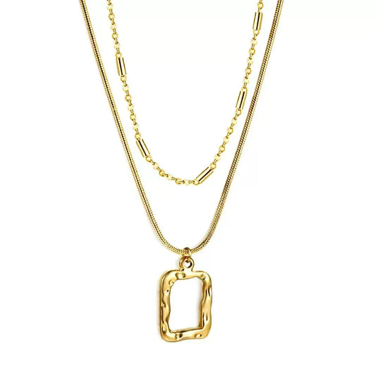 Sorella Square Pendant Necklace
