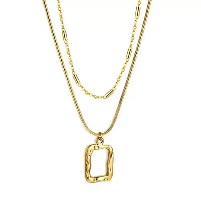 Sorella Square Pendant Necklace