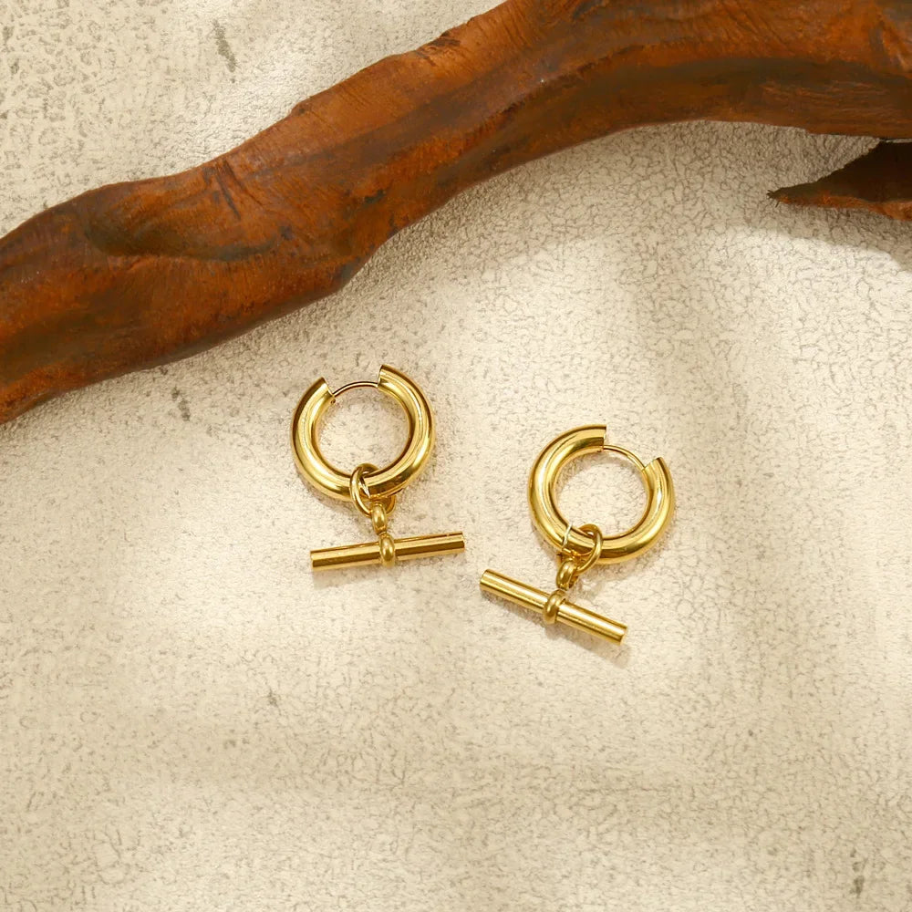 Sorella T-Bar Hoop Earrings