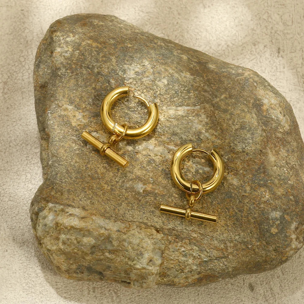 Sorella T-Bar Hoop Earrings